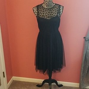 Black polka dot dress